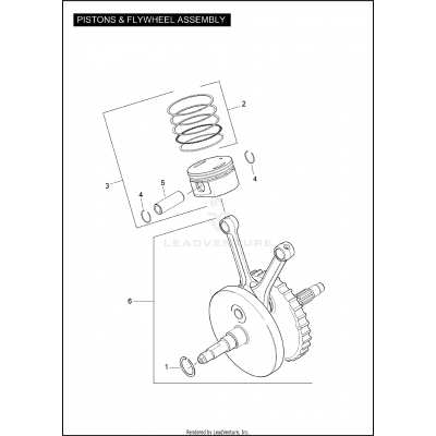 PISTONS & FLYWHEEL ASSEMBLY - TWIN CAM 103™