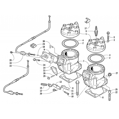 CYLINDER AND HEAD ASSEMBLY