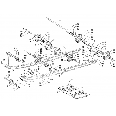 SLIDE RAIL AND TRACK ASSEMBLY