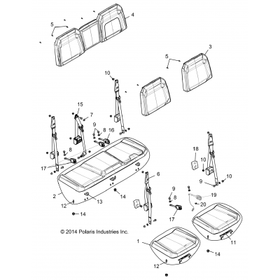 Body, Seat, Rear Bench R16rua87a1/B1/Ue87a9/B9 (700871)