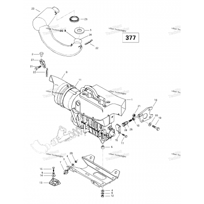 Engine Support And Muffler (377)