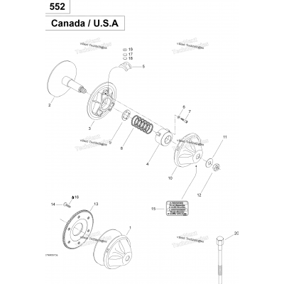 Drive Pulley 552, Can-Usa