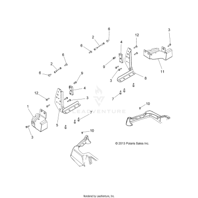 BODY, TAILGATE BRACKETS - A20SUE57D5 (49ATVTAILGATEMTG14570UTE)