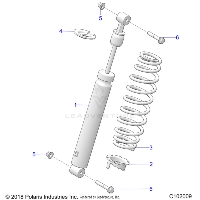 SUSPENSION, SHOCK, FRONT - A25SVE95PG (C102009)