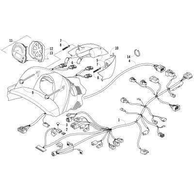 HEADLIGHT, INSTRUMENTS, AND WIRING ASSEMBLIES