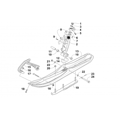 SKI AND SPINDLE ASSEMBLY