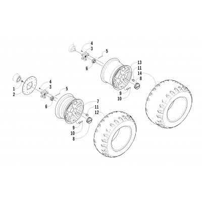 WHEEL AND TIRE ASSEMBLY