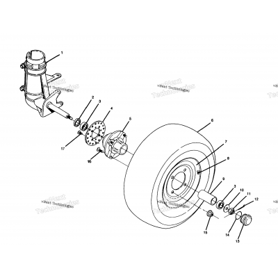 Front Wheel Assembly 250 2X4