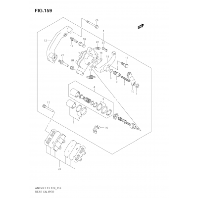 REAR CALIPER (AN650A L1 E33)