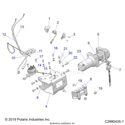 BODY, WINCH - A23SXE95PG/PK (C2880435-1)