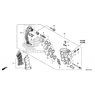 LEFT FRONT BRAKE CALIPER