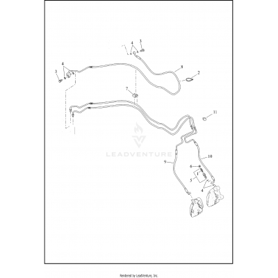 BRAKE LINES, FRONT - ABS