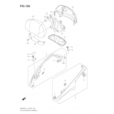 PILLION RIDER HANDLE (AN650A L1 E33)