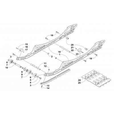 SLIDE RAIL AND TRACK ASSEMBLY