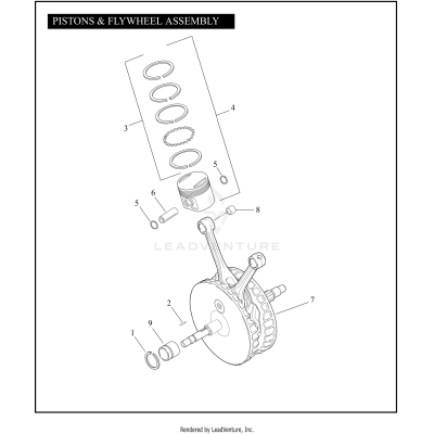 PISTONS & FLYWHEEL ASSEMBLY