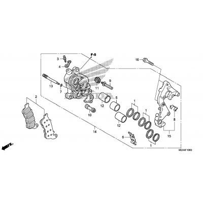 RIGHT FRONT BRAKE CALIPER