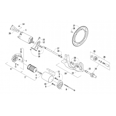 FLEX-DRIVE STARTER MOTOR ASSEMBLY