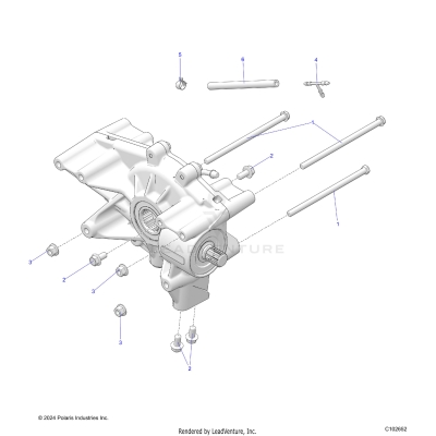 DRIVE TRAIN, REAR GEARCASE MOUNTING - A25SKE57C1/CK/E1/EK (C102652)