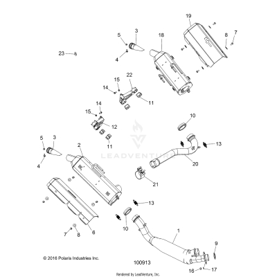 ENGINE, EXHAUST - A19SVS95FR [100913]