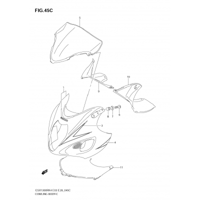 COWLING BODY (GSX1300RZK6)