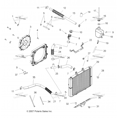 Engine, Cooling System (49Atvcool08sp800efi)