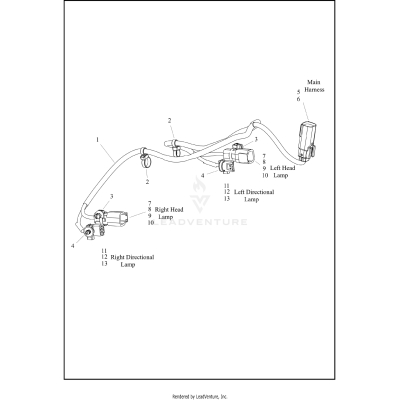 WIRE HARNESS, FRONT LIGHTING JUMPER - FLTRT (ENG, HDI, CHN)