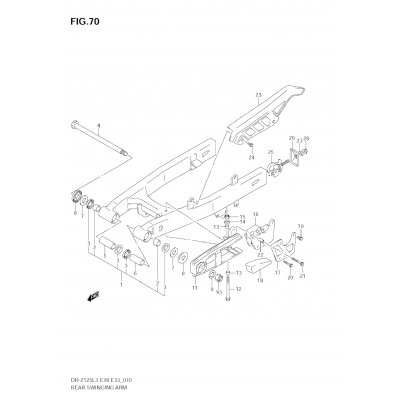 REAR SWINGING ARM (DR-Z125L3 E28)