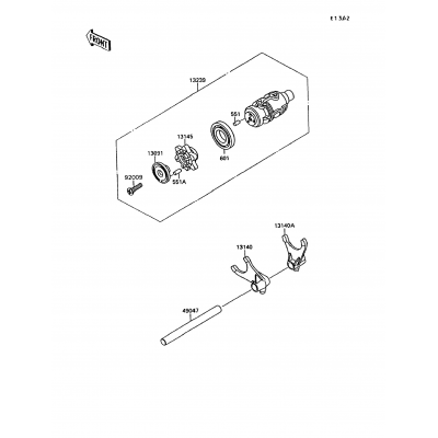 Gear Change Drum/Shift Fork(s)