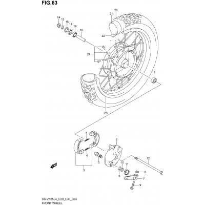 FRONT WHEEL (DR-Z125L4 E33)