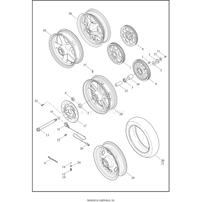 WHEELS, REAR, CAST & SLOTTED