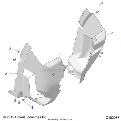 BODY, FRONT MUD GUARDS - A25SLE95CF/FF/EF (C102083)