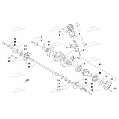 PISTON AND CRANKSHAFT ASSEMBLY