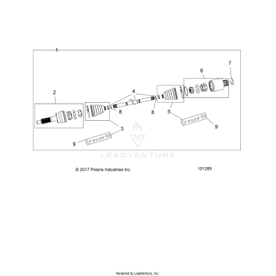 DRIVE TRAIN, REAR DRIVE SHAFT - A19S6E57B1 [101289]