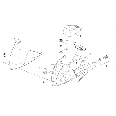 WINDSHIELD AND INSTRUMENTS ASSEMBLIES