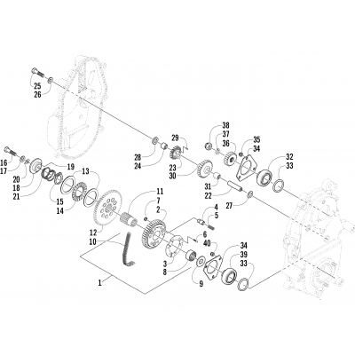 DRIVE/REVERSE DROPCASE ASSEMBLY