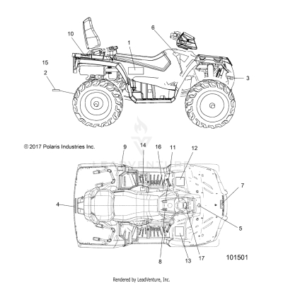 BODY, DECALS - A19SDA57L7/D57LU [101501]