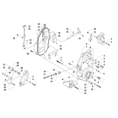 DROPCASE AND CHAIN TENSION ASSEMBLY