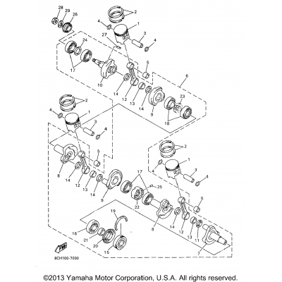 Crankshaft Piston For Vx700