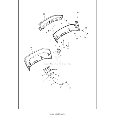TOUR-PAK LAMPS, REAR PANEL -