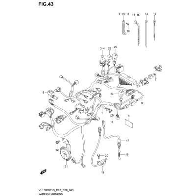 WIRING HARNESS (VL1500BTL3 E28)