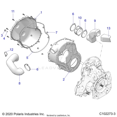 BODY, CLUTCH COVER - A25SYY95AH (C102273-3)