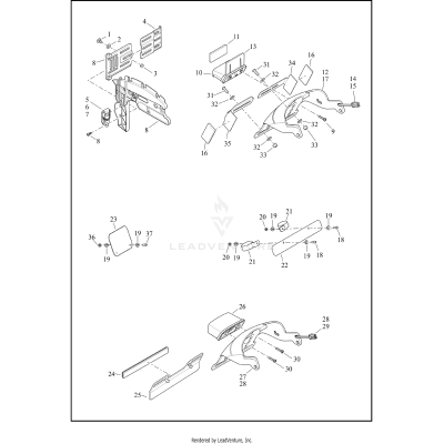 LICENSE PLATE BRACKETS - XL883N, XL1200NS, XL1200X, XL1200XS