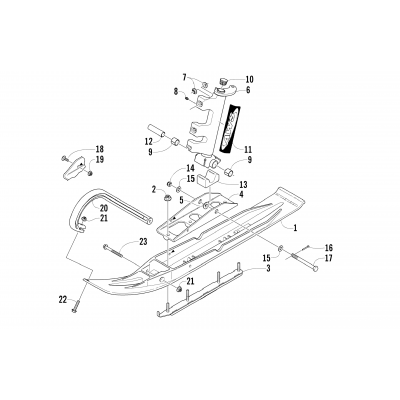 SKI AND SPINDLE ASSEMBLY