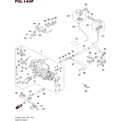 THROTTLE BODY (VL800TL6 E33)