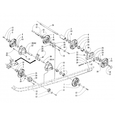 REAR SUSPENSION AXLE ASSEMBLY