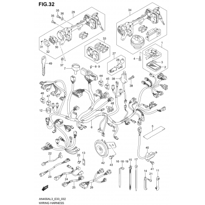 WIRING HARNESS (AN400ZAL3 E28)