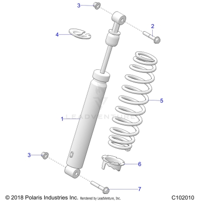 SUSPENSION, SHOCK, REAR - A25SVE95PG (C102010)