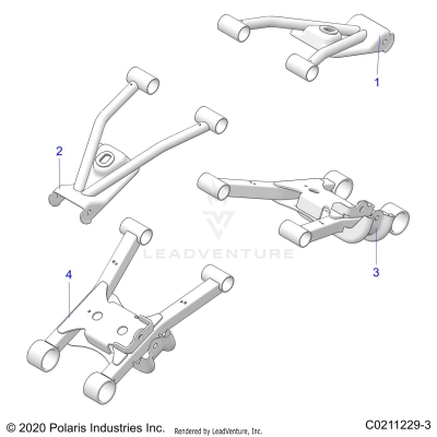 SUSPENSION, REAR CONTROL ARMS - A25SEE57CY/EY (C0211229-3)