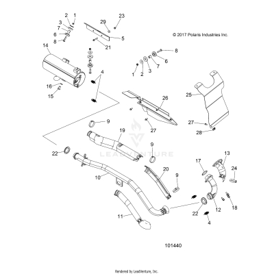 ENGINE, EXHAUST - A19SEA57B1/5/9/L2/L7/E57B1/5/9/F57B4/SEY57B5/SEZ57BZ [101440]