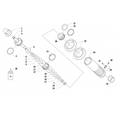 REAR SUSPENSION FRONT ARM SHOCK ABSORBER